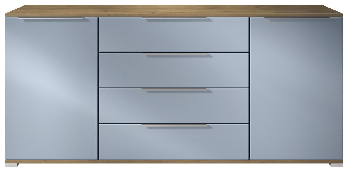 SIDEBOARD Linio Denim matt - Pastellblau, Holzwerkstoff (166.5/75.5/35cm) - Vladon