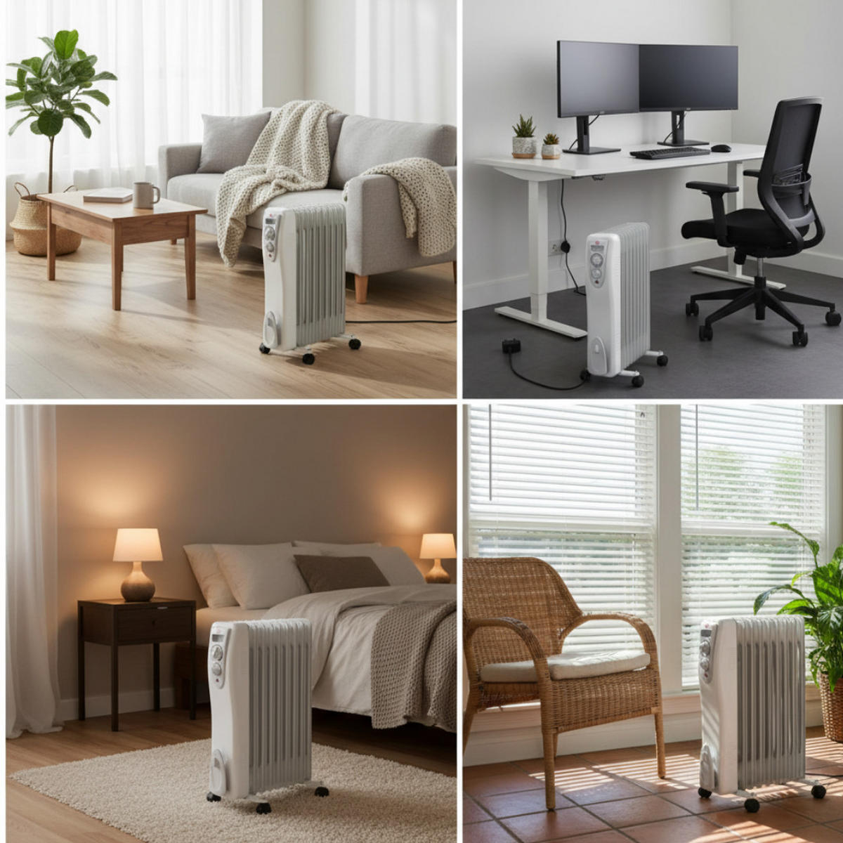 KONVEKTOR Elektroheizung 700–2000 W Programmierbar Weiß - Weiß, Kunststoff/Metall (68/44/19cm) - JUNG