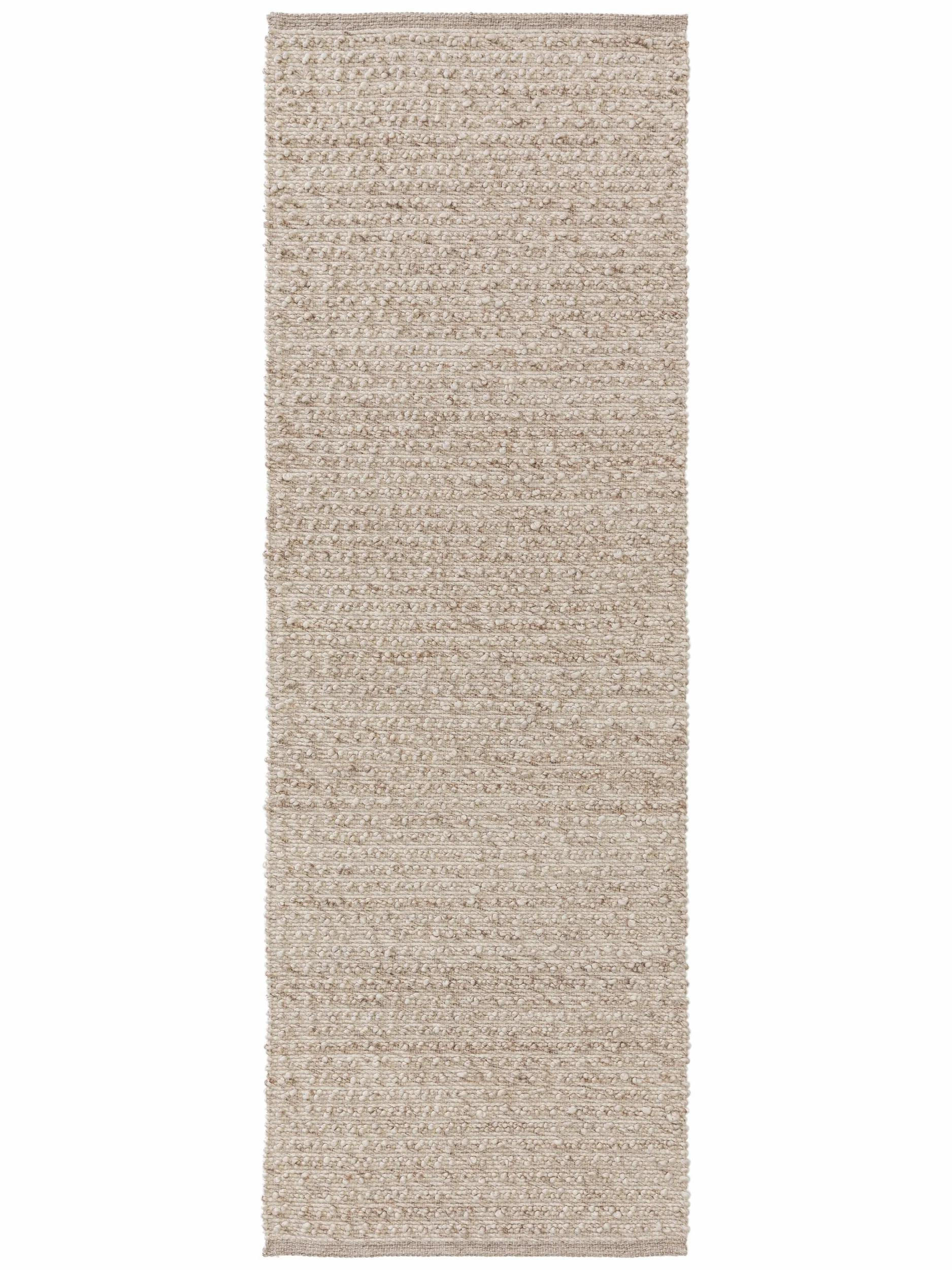 WOLLTEPPICH Lana Beige 70x200 cm - Beige, Textil (70/200cm) - benuta Pure