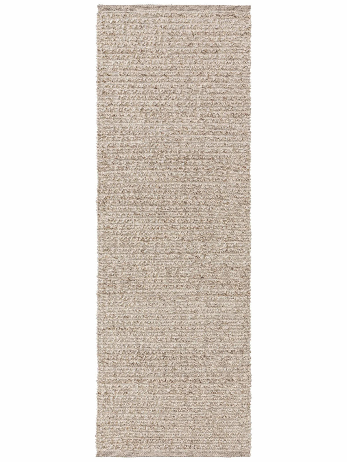 WOLLTEPPICH Lana Beige 70x200 cm - Beige, Textil (70/200cm) - benuta Pure