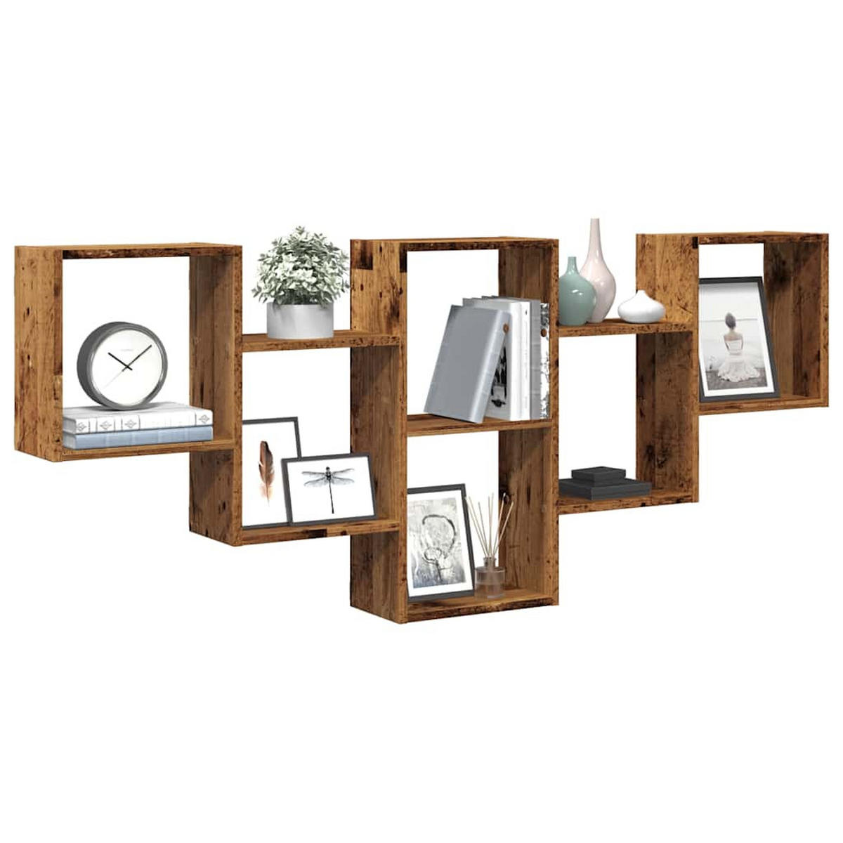 WANDREGAL Altholz-Optik 159/18/66 Cm Holzwerkstoff - Braun, Holzwerkstoff (18/66/159cm) - vidaXL