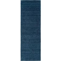 WOLLTEPPICH Jamal Blau 80x300 cm - Blau, Textil (80/300cm) - benuta Nest