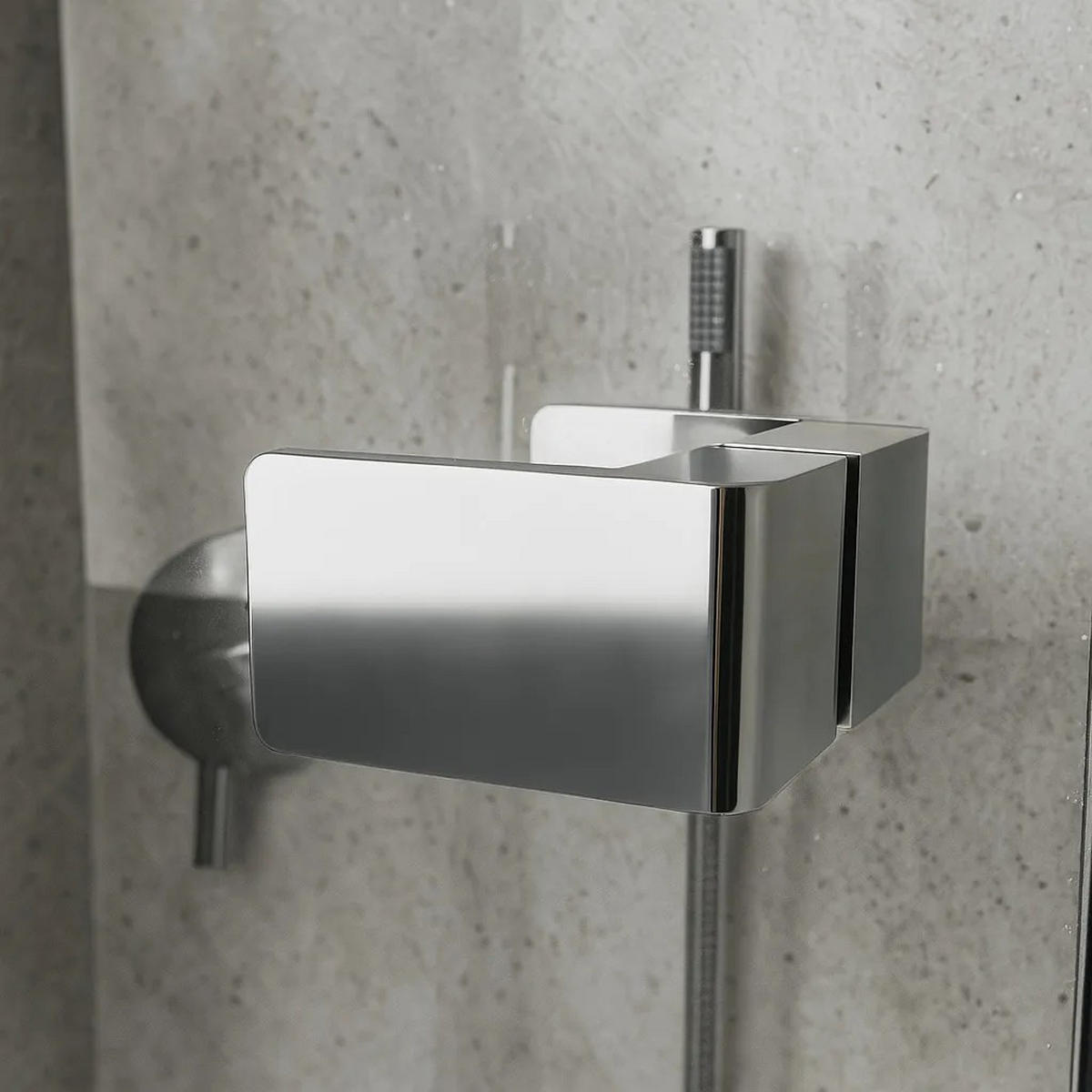 DUSCHKABINE Rea Atlas 100x90 Chrome linke - Chromfarben, Glas (100/90/200cm) - REA