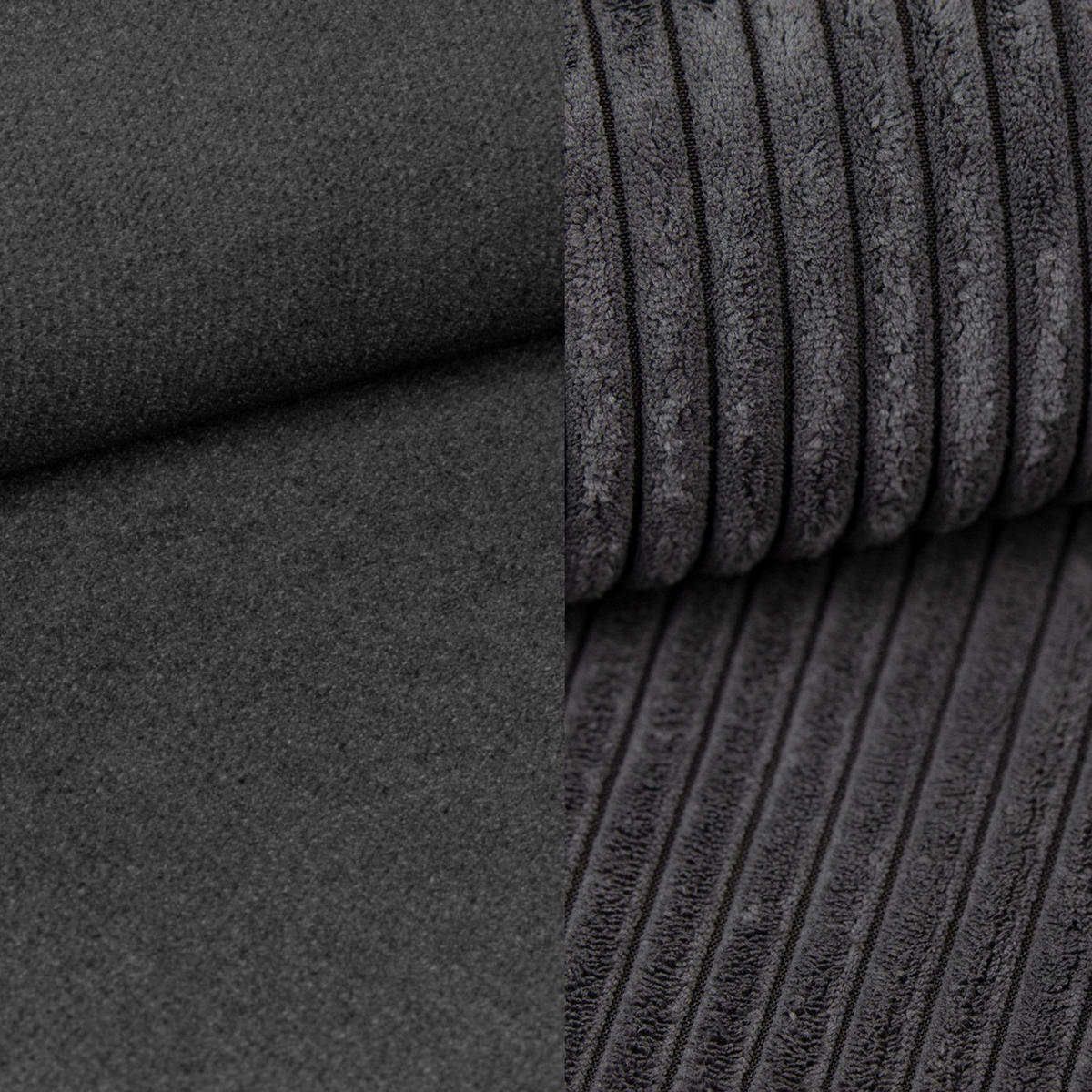 BOXBETT TEEN 1 100/200 in Velours/Cord Anthrazit H4 - Anthrazit, Holz/Holzwerkstoff (100/200cm) - Deine Möbel 24