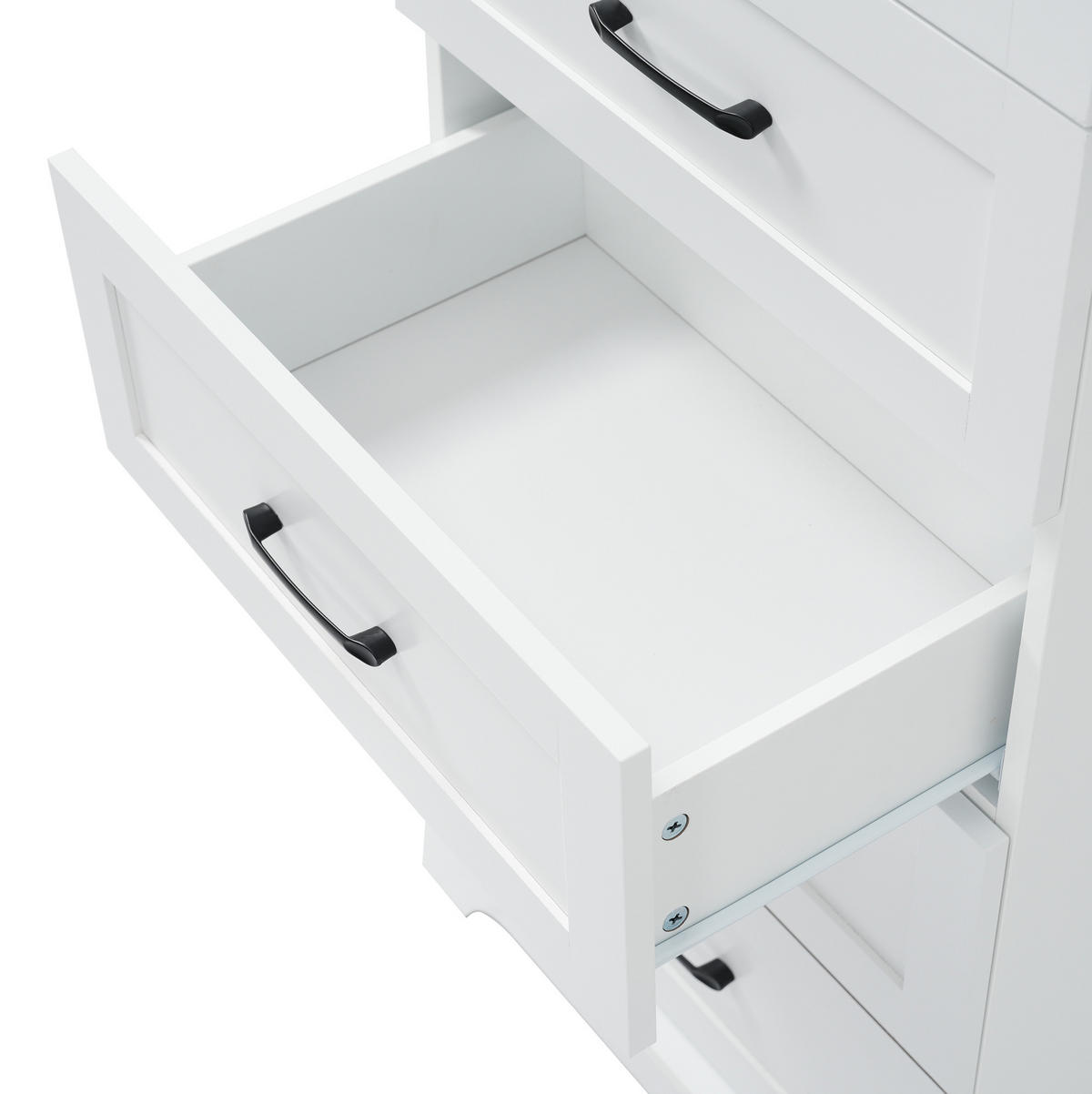 HOCHSCHRANK 60/40/180 cm aus MDF mit Sanftschluss und verstellbaren Einlegeböden Weiß - Weiß, Holzwerkstoff (57/180/38cm) - Modenvie