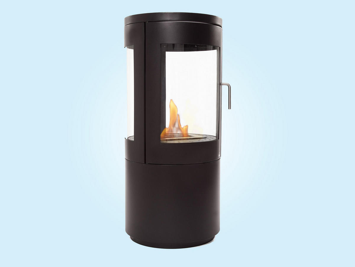 BIOETHANOL-OFEN Schwarz inklusive 2 L-Tank und 3 kW Leistung - Schwarz, Metall (43/95/43cm) - Purline