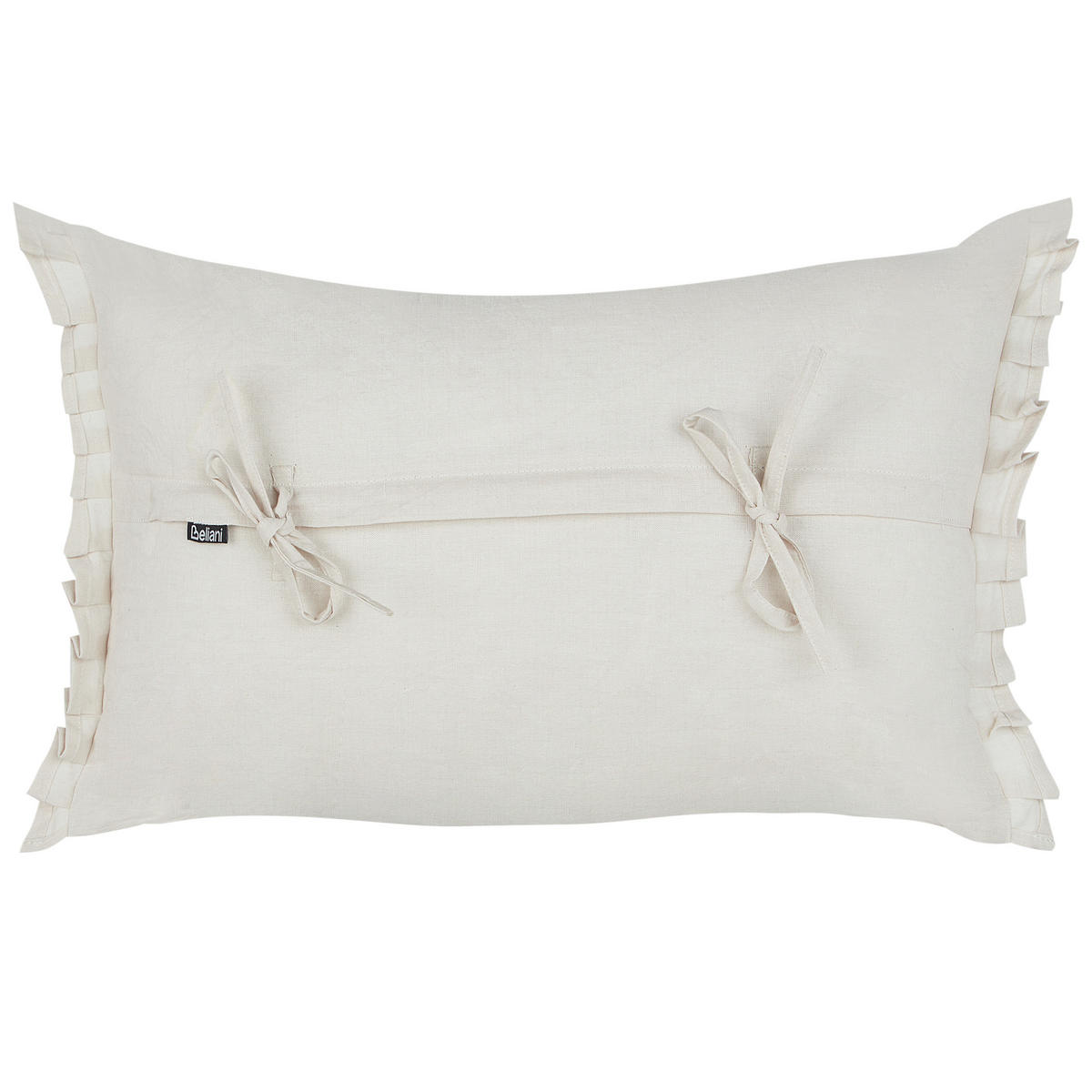 Dekokissen 2er-Set Cremeweiß 45/30 cm Sassafras - Weiß, Textil (45/30cm) - Beliani