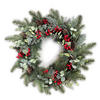 ADVENTSKRANZ Virdis Grün Rot 50/50/15 cm Kunstoff - Rot/Grün, Kunststoff (50cm) - Mondex
