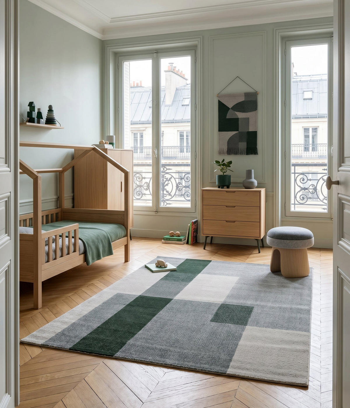 TEPPICH aus recycelten Fasern im Designstil grün - Grün, Textil (200/290cm) - AFK Living