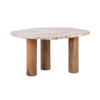 BEISTELLTISCH Organic 75/50/40 cm - Braun, Naturmaterialien (75/50/40cm) - Leitmotiv