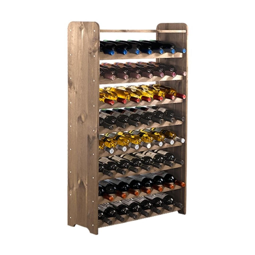 WEINREGAL Pinotwine C 112,8x72,8x26,5 cm 56 Flaschen Massives Kiefernholz Braun Geölt - Braun, Holz (72.8/112.8/26.5cm) - PROREGAL