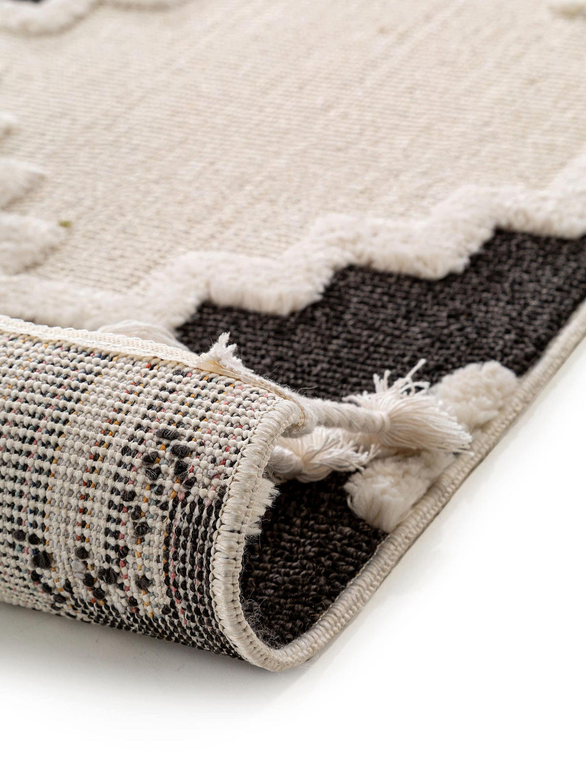 TEPPICH Oyo Cream/Anthrazit 160x230 cm - Creme, Textil (160/230cm) - benuta Pop