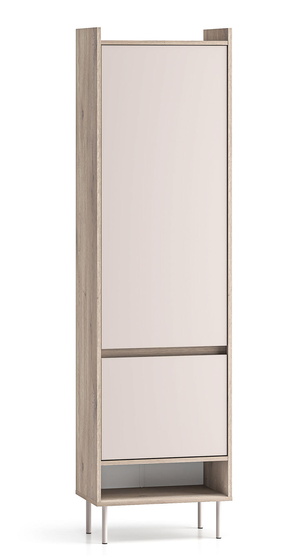 Feldmann-Wohnen Garderobenschrank Beige, Hellbraun 54x198x34 cm