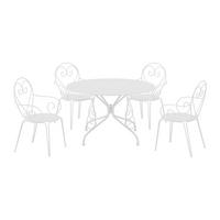 GARTENESSGRUPPE im Set - 4 -Sitzer - Stahl - weiß - GUERMANTES - Weiß, Metall - Vente-Unique
