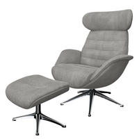 RELAXSESSEL - Grau, Textil/Metall (90/107/90cm) - home24