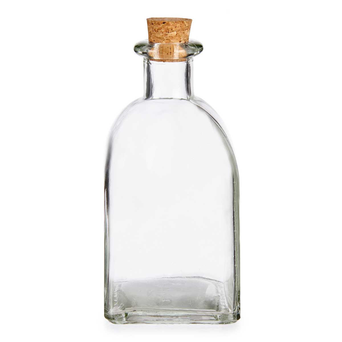 GLASFLASCHE Korkverschluss - Transparent, Glas (6.5/14/6.5cm)