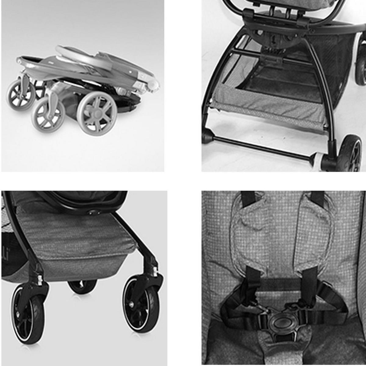 KINDERWAGEN SPORT rot mit Korb, verstellbares Sonnendach, Fußsack, klappbar - Rot, Metall (84/54/108cm) - Lorelli