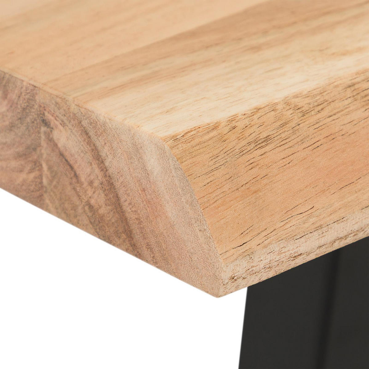 COUCHTISCH SAMIA natur, schwarz - Naturfarben, Holz/Metall (75/120/46cm) - IDIMEX