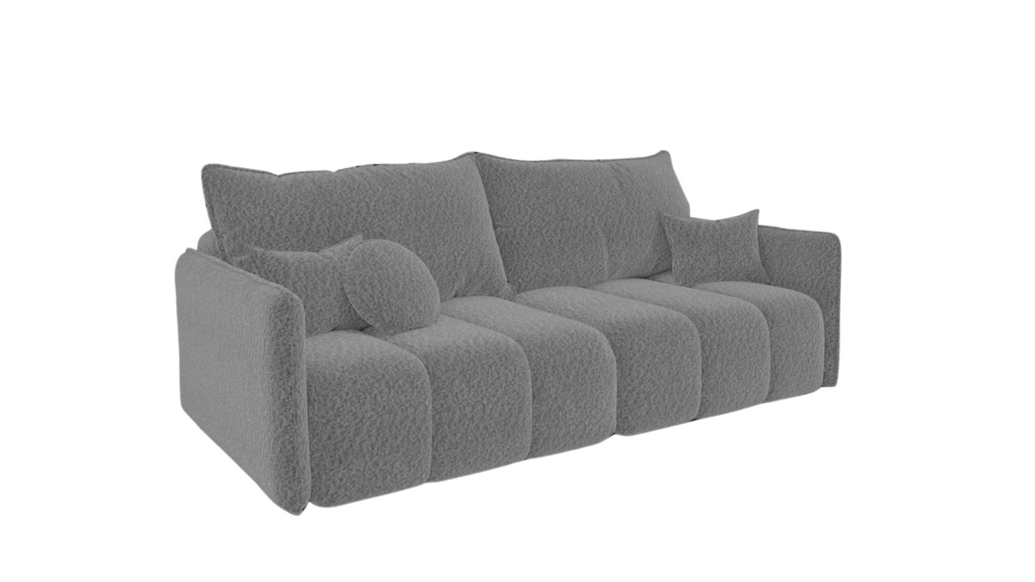 Fun Möbel Schlafsofa Grau 216x86x102 cm