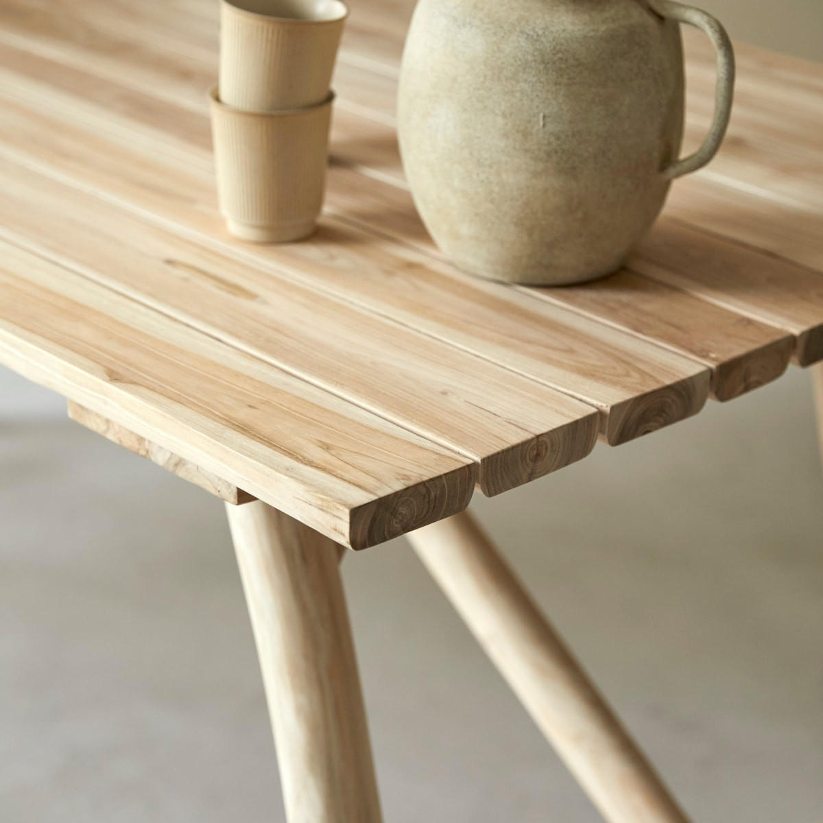 TISCH Mathilda Natur aus Teak - Naturfarben, Holz (85/170/75cm) - Tikamoon