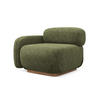 SOFAELEMENT Links Chenille Stoff Grün - Braun/Olivgrün, Holz/Textil (95/73/95cm) - Makamii