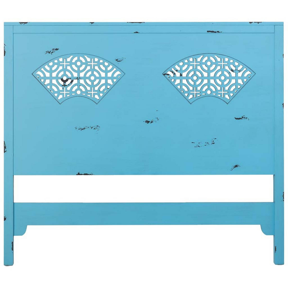 BETTKOPFTEIL 150x5x130 cm - Blau, Holz (150/5cm) - Wanderlust