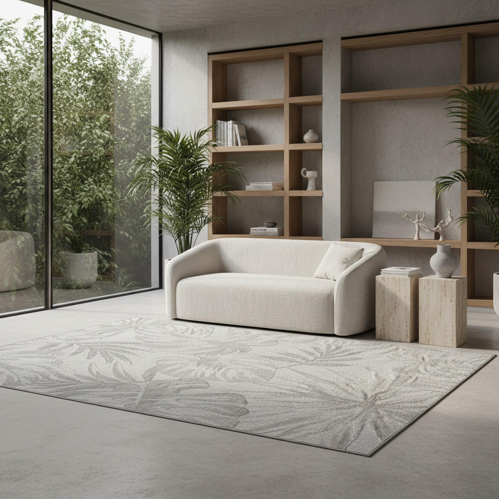 Thumbnail - Kadima Design Teppich, Grau, Textil, Floral, Rechteckig, 80x250 cm, pflegeleicht, Teppiche & Böden, Teppiche, Outdoortep...