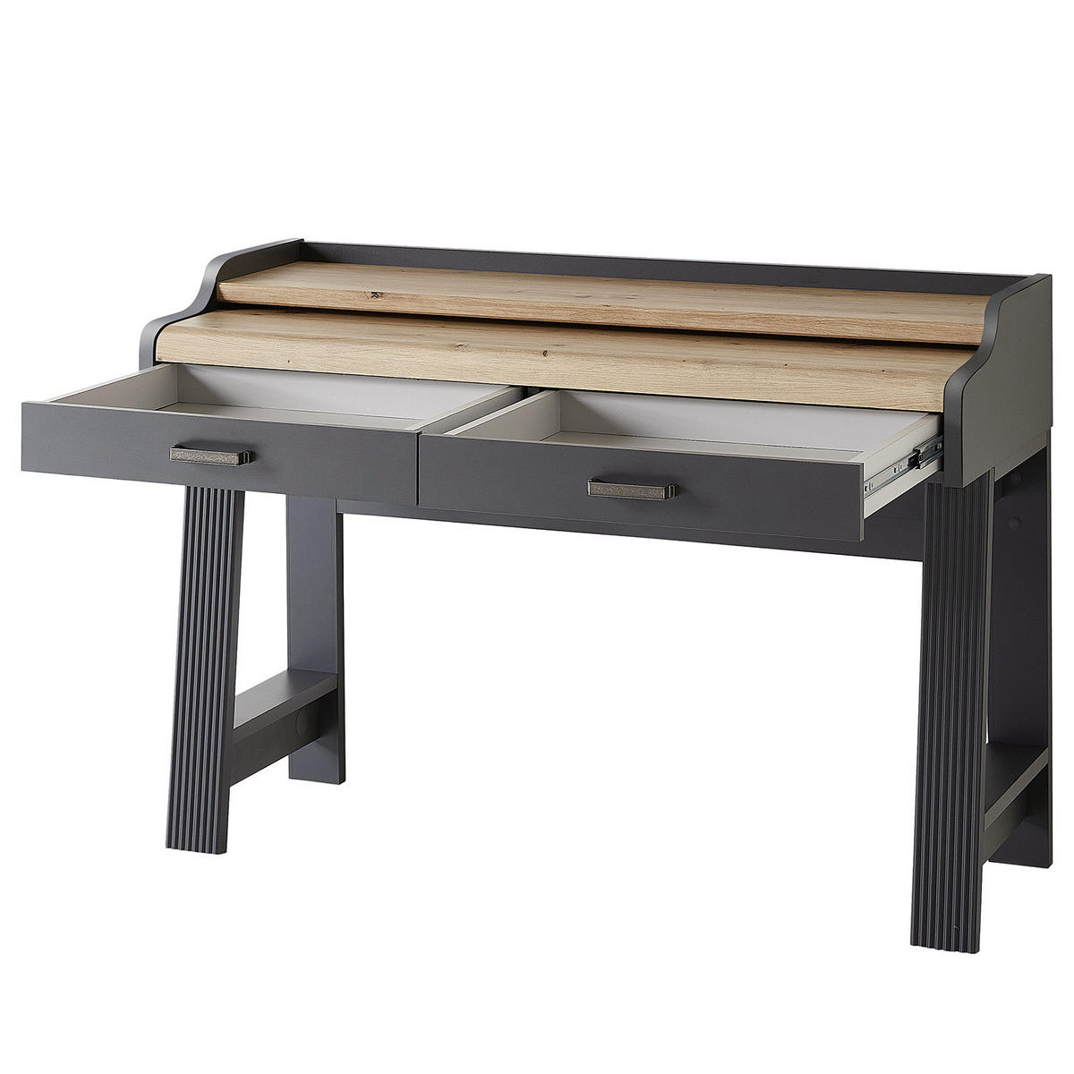 SEKRETÄR - Graphitfarben, Holzwerkstoff/Metall (53/120/84cm) - home24