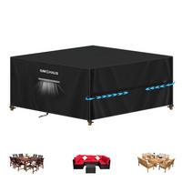 GARTENMÖBEL Abdeckung 220 x 220 x 90 cm Schwarz - Schwarz, Kunststoff (220/90/220cm)