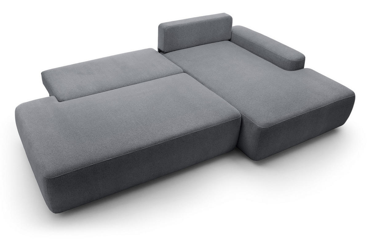 ECKSOFA 275 cm mit Schlaffunktion Orea O, Rechts, Dunkelgrau - Dunkelgrau, Holz (164/276cm) - Emporius