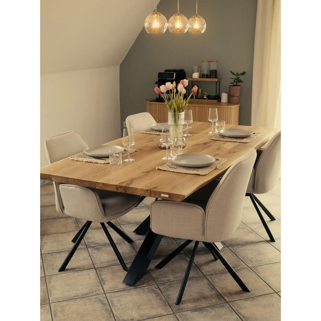 Thumbnail - holz4home® Tischplatte, Eiche, Holz, 100x4x280 cm, Esszimmer, Tische, Esstische