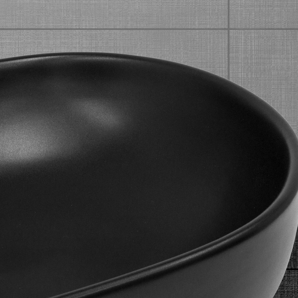 WASCHBECKEN - Schwarz, Keramik (38.5/14/50.5cm) - ML-DESIGN