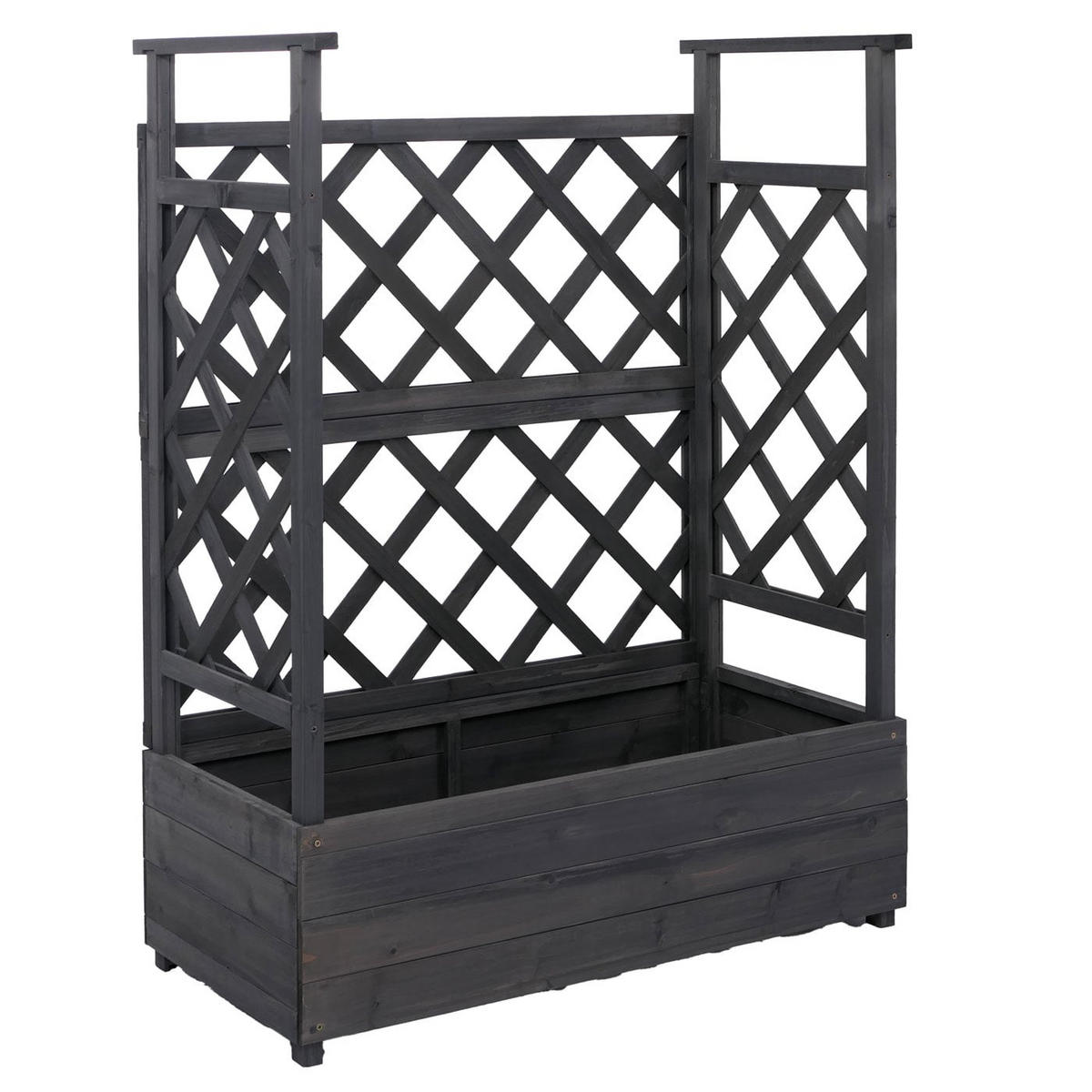 HOCHBEET 114x85x44cm Anthrazit-Grau - Grau, Holz (85/114/44cm) - PROREGAL