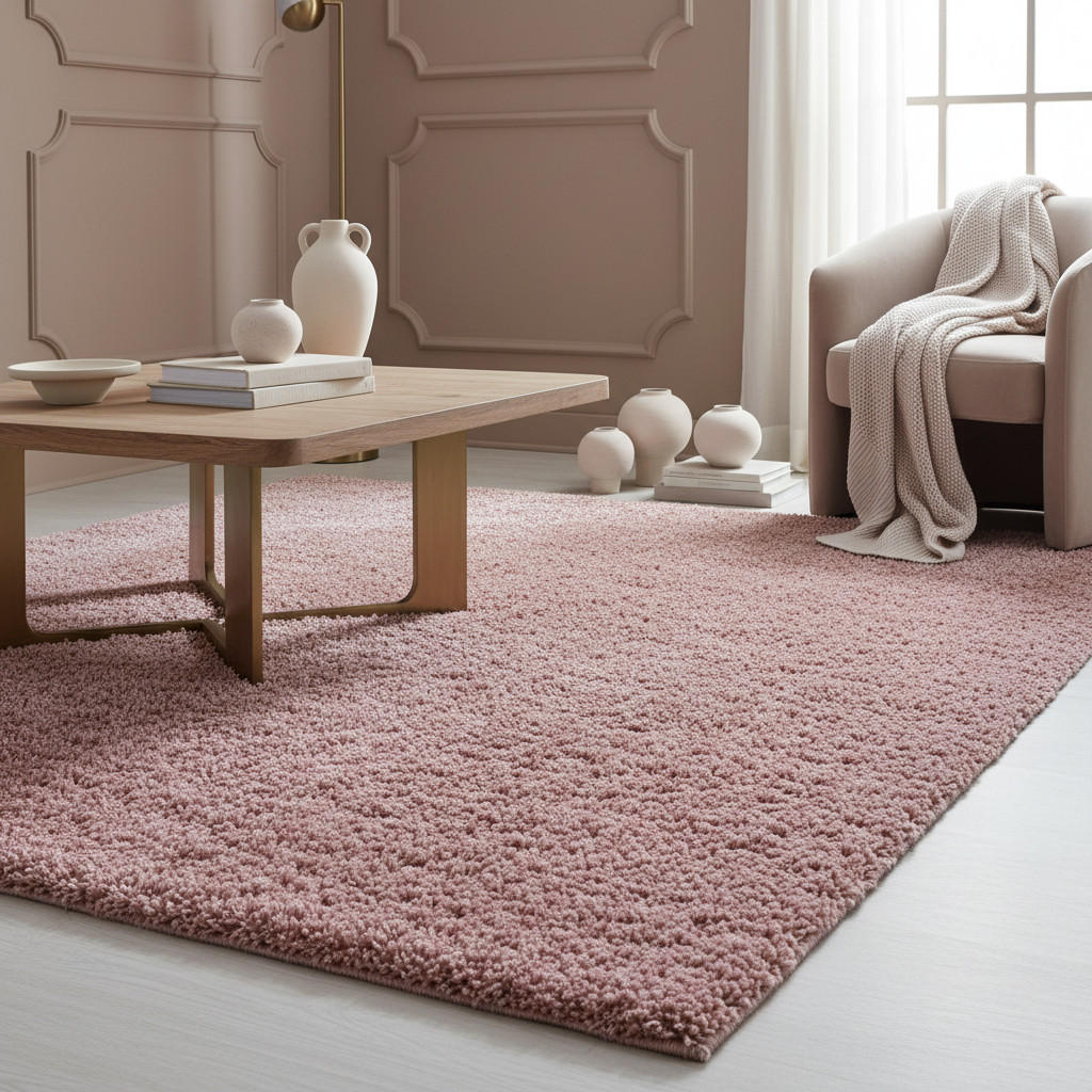 Thumbnail - Kadima Design Teppich, Rosa, Textil, Uni, Rechteckig, 300x400 cm, pflegeleicht, Teppiche & Böden, Teppiche, Hochflortepp...