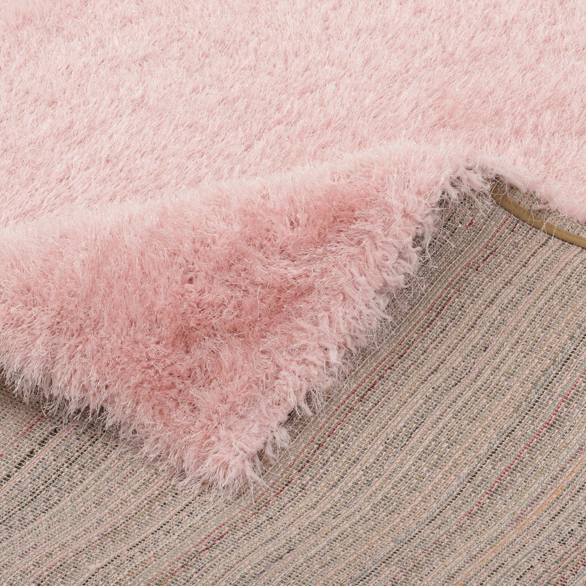 HOCHFLOR LANGFLOR SHAGGY TEPPICH GLOW - Rosa, Textil (140/200cm) - Pergamon
