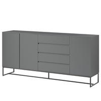 SIDEBOARD - Schwarz/Grau, Holzwerkstoff (186/86/40cm) - home24