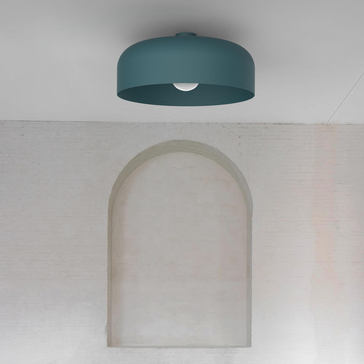DECKENLEUCHTE Tuzzi - Blau, Metall (50/50/14cm) - Lumicom