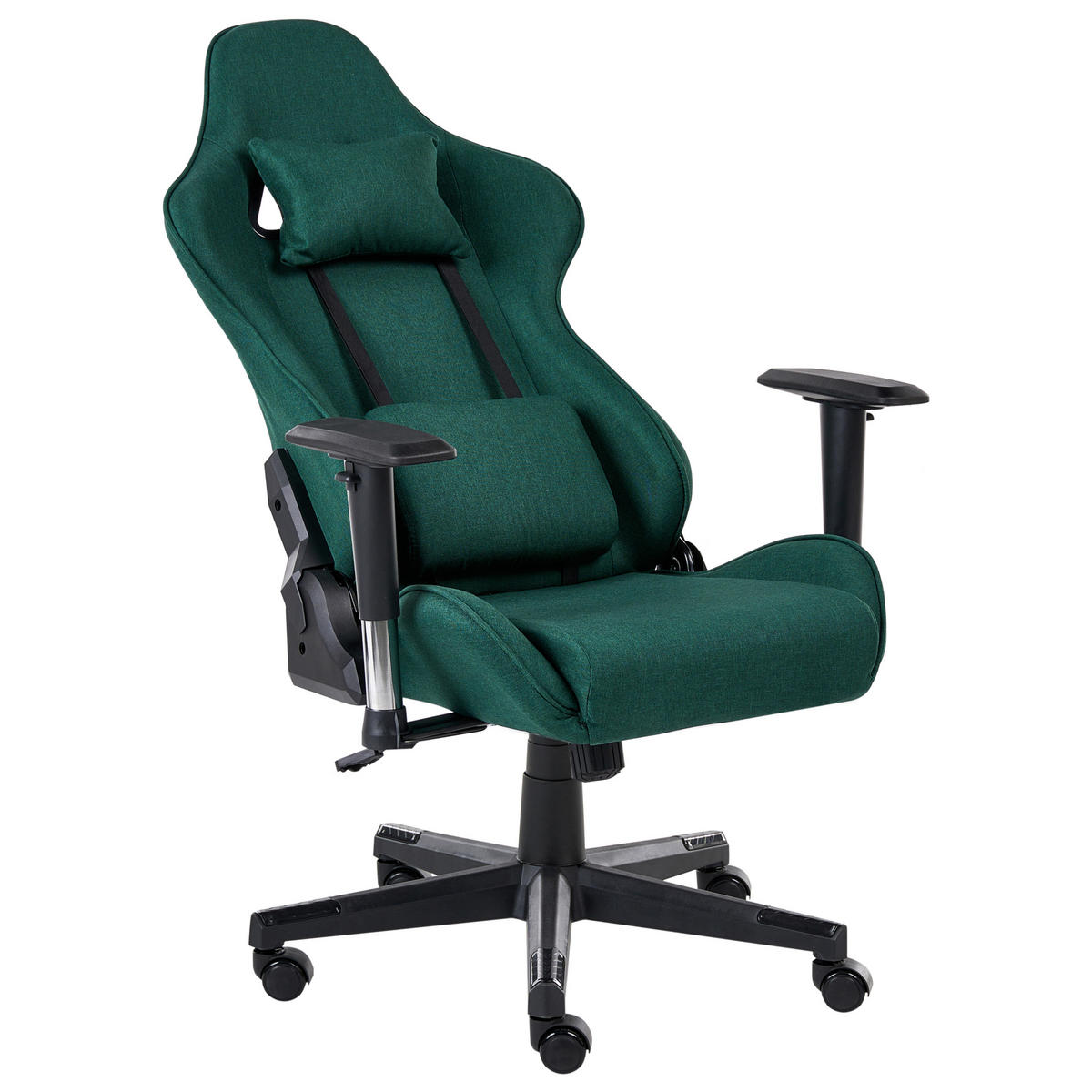 GAMINGSTUHL Polyester Grün Warrior - Grün, Textil/Metall (62/122/62cm) - Beliani