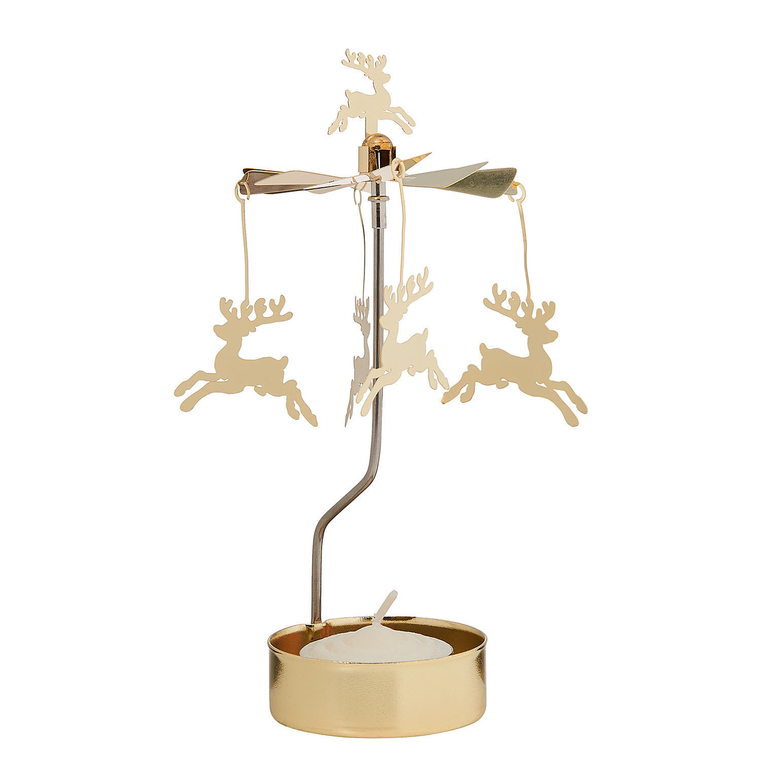Butlers Teelichtkarussell Gold 15 cm