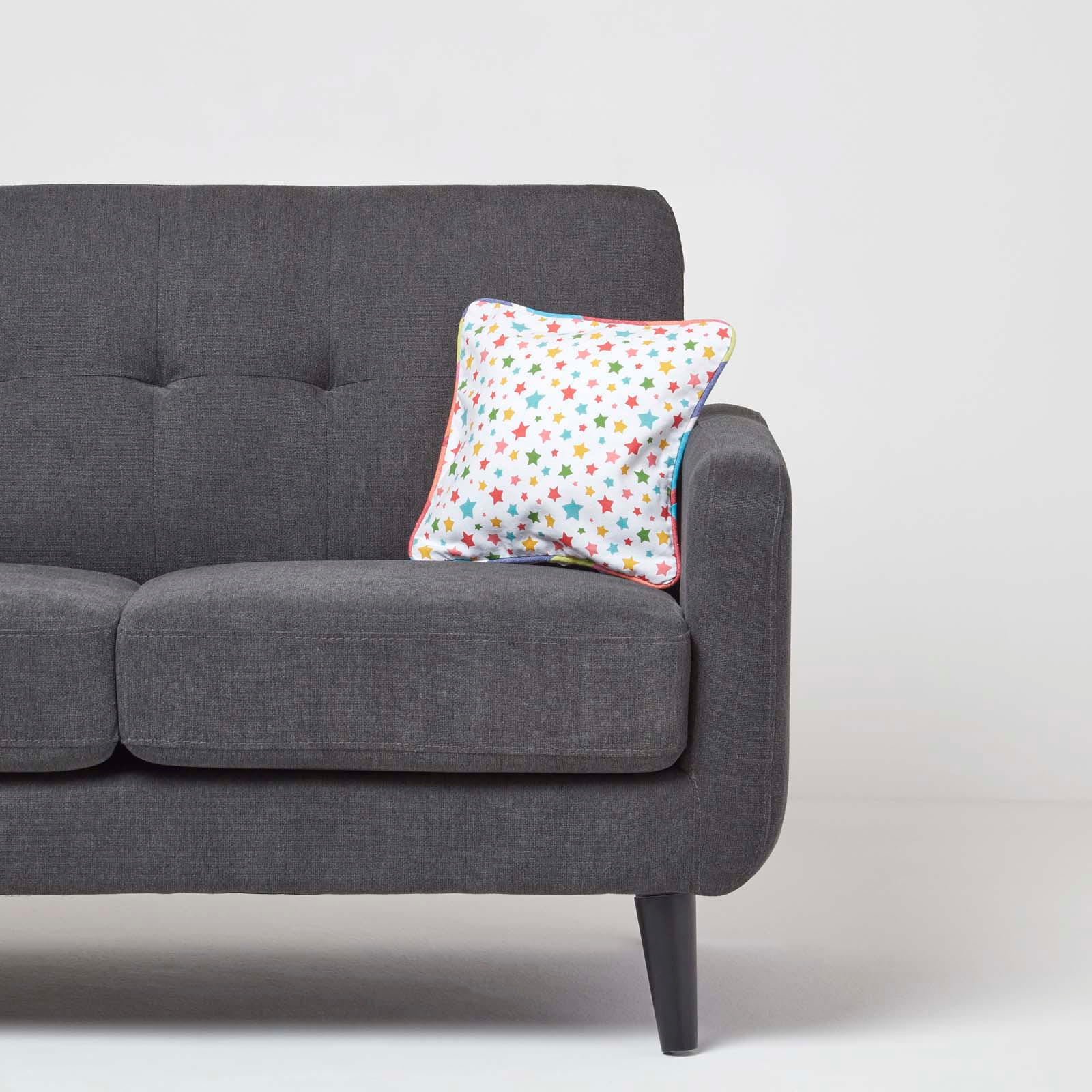 KISSENHÜLLE Bunte Sterne 30/30 cm, 100% Baumwolle - Multicolor, Textil (30/30cm) - Homescapes