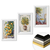 WANDBILDER 3er-Set - 20x30 cm Weißer Rahmen - Zitronenbäume Früchte Sonne - Weiß, Kunststoff (20/30cm) - ArtPrintCave