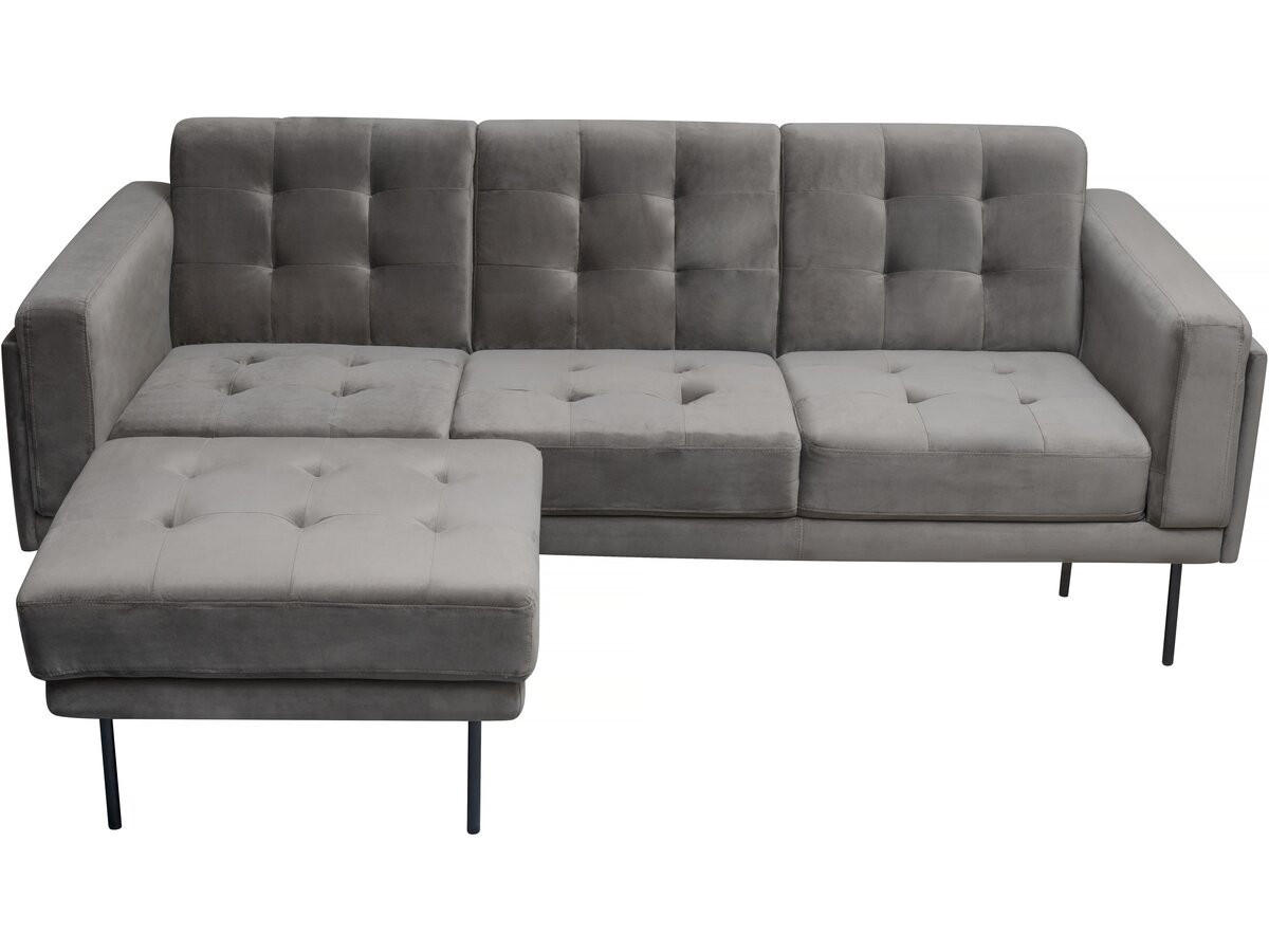 ECKSOFA noé Grau - Grau, Textil (85/201cm) - Habitat Garten