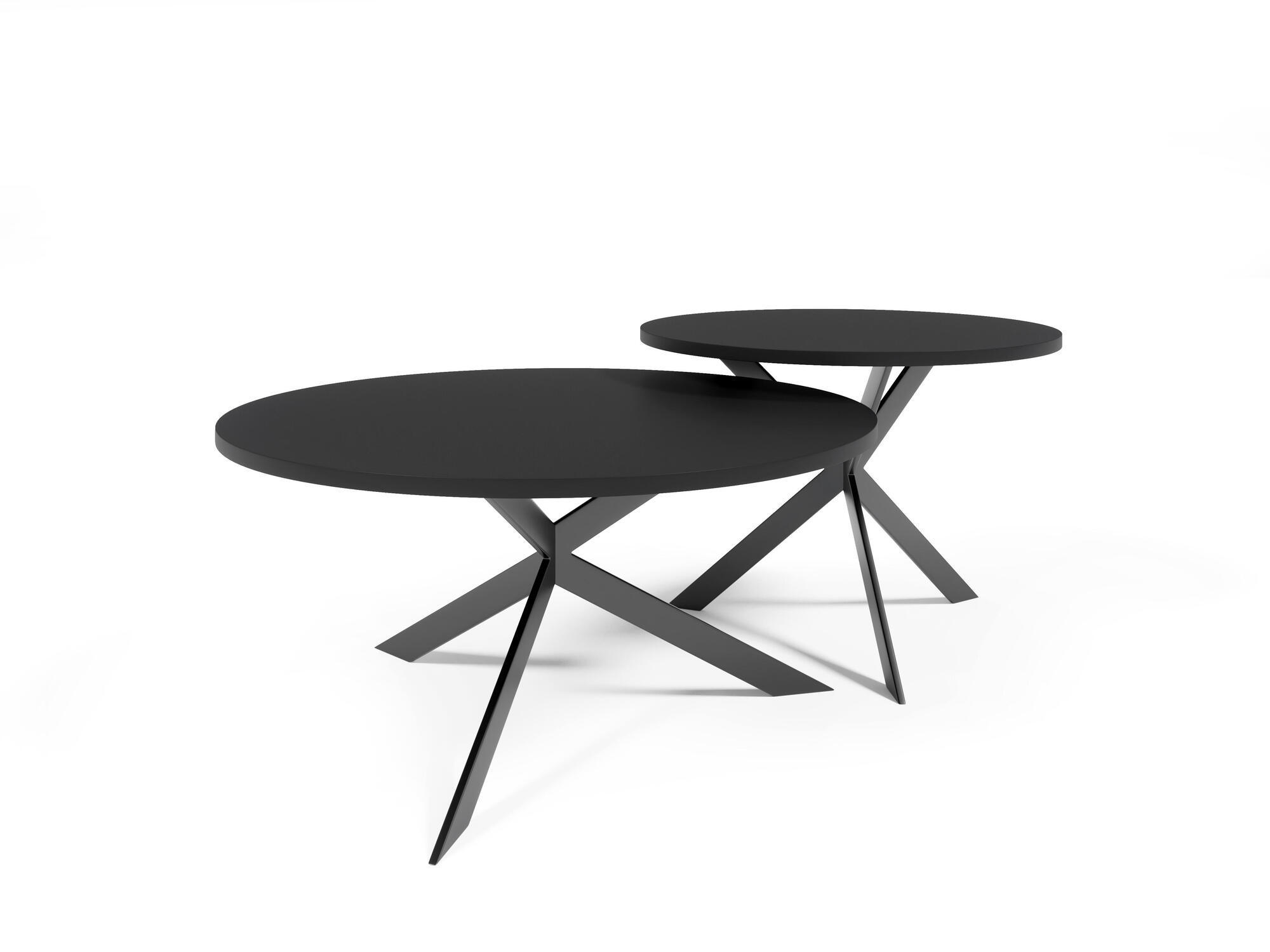 Furnlux Couchtisch Schwarz 75x36x75 cm