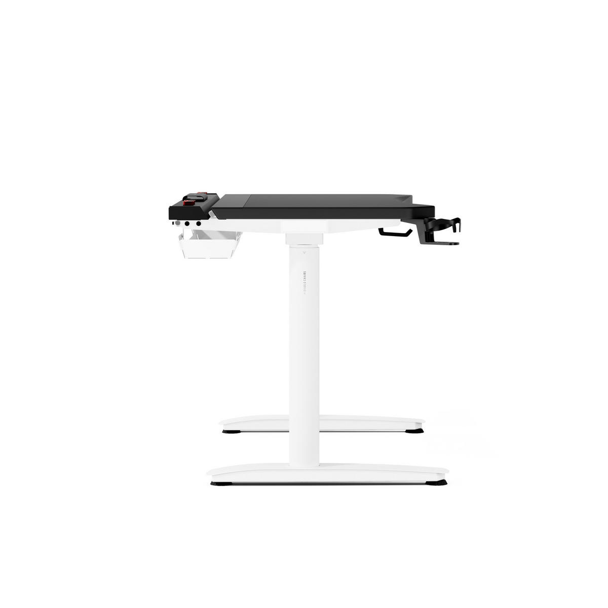 ELEKTRISCH verstellbarer Gaming-Schreibtisch X-Forge 120 x 70 cm - Schwarz/Weiß, Metall (70/160/73cm) - Diablo Chairs