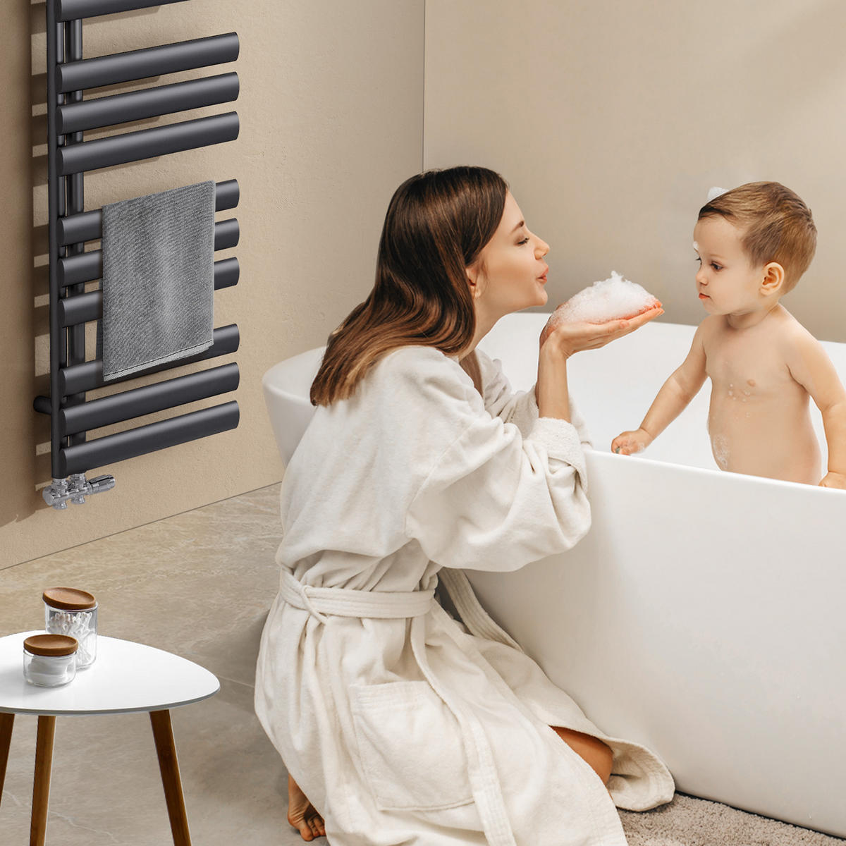 HEIZKÖRPER wasserführend Anthrazit 174/60/6,6 cm - Anthrazit, Metall (60/174/6.6cm) - EMKE