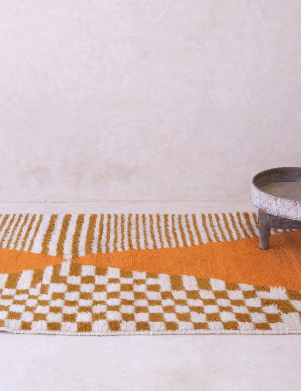 BERBERTEPPICH Wolle Ethno-Stil 97x 351 cm - Orange, Naturmaterialien (97/351cm) - AFK Living
