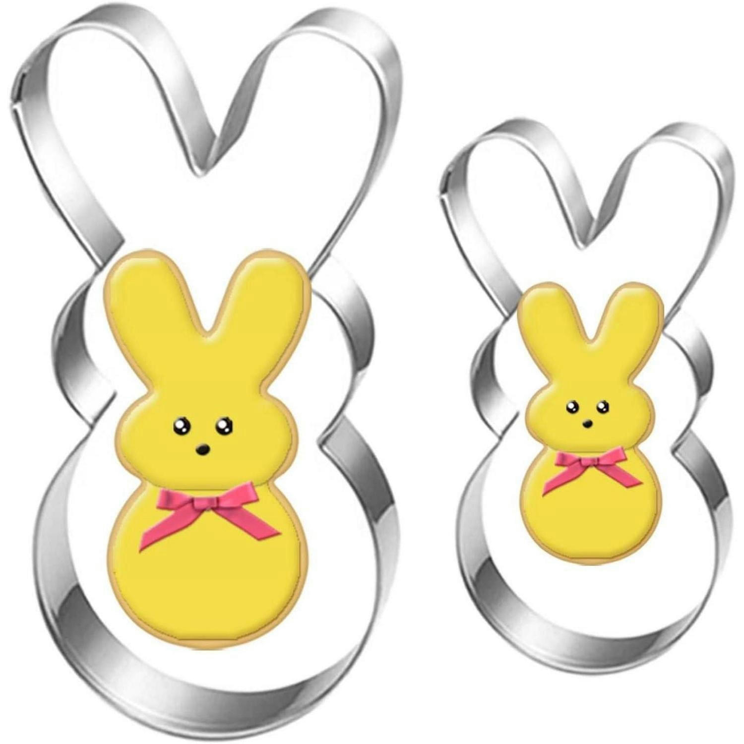 AUSSTECHFORMEN Osterhasen Set 2-teilig 10/8 cm - Gelb, Metall (5.2/2/10.2cm)