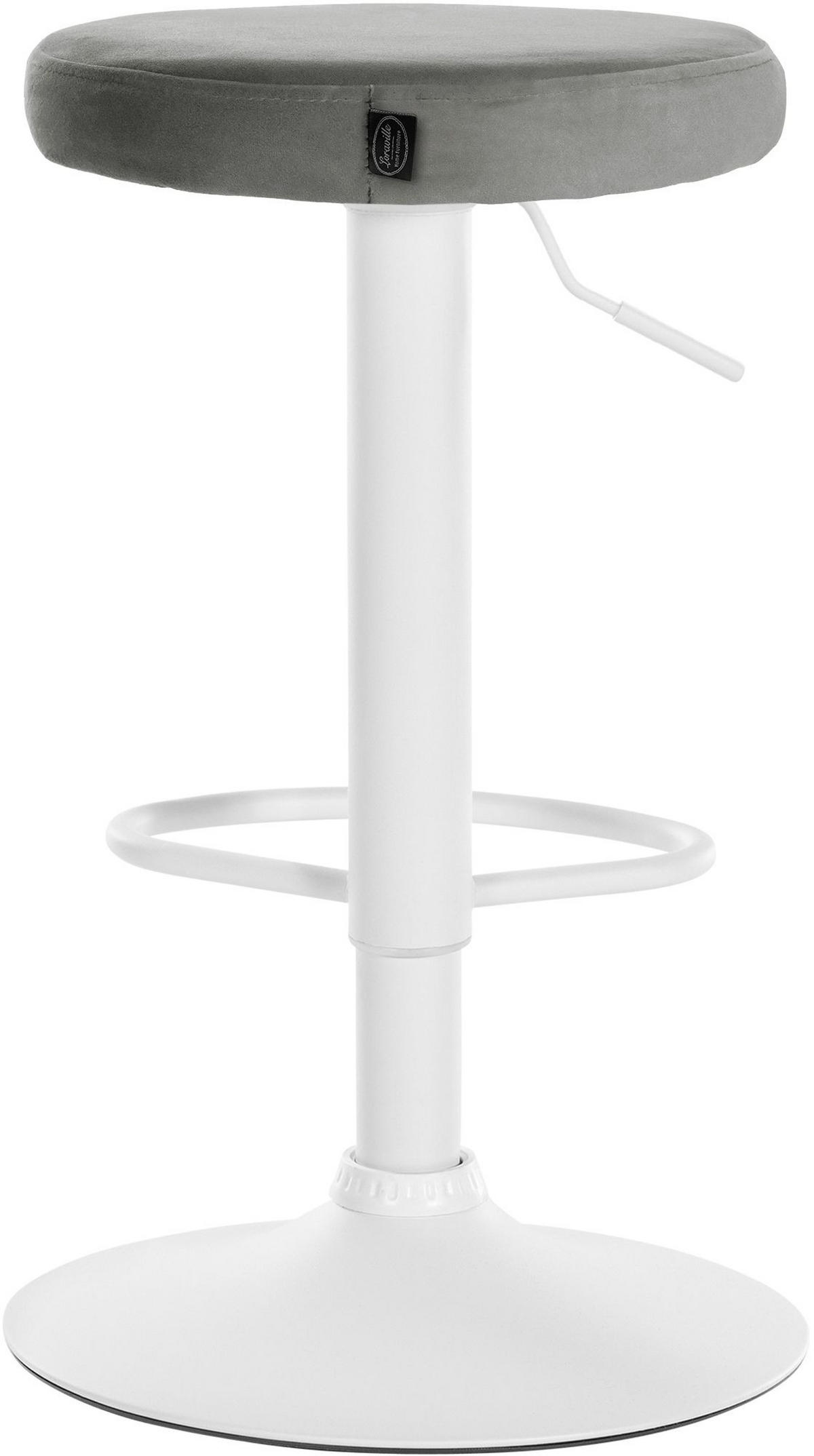 BARHOCKER 2er Set Samt grau - Grau, Textil/Metall (38.5/60/38.5cm) - CLP