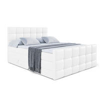 BOXSPRINGBETT APO-Z KING - 180 x 200 - H3/H4 - Weiß Hochglanz - Weiß, Holzwerkstoff (180/200cm) - ALTDECOR