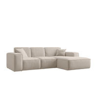 ECKSOFA L-Form Siena Stoff Maloy Beige Rechts - Beige, Holz (266/165cm) - Kaiser Möbel